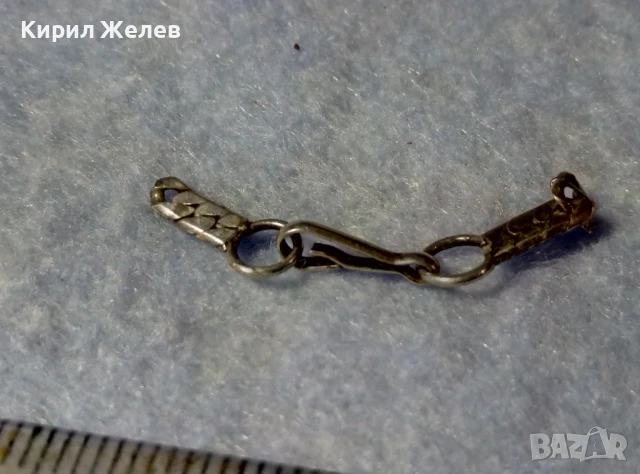 СТАРИННА СРЕБЪРНА КАРАБИНКА ЗАКОПЧАЛКА За КОЛИЕ ЛАНЕЦ ВЕРИЖКА ГРИВНА СРЕБРО ВИСОКА ПРОБА 21043
