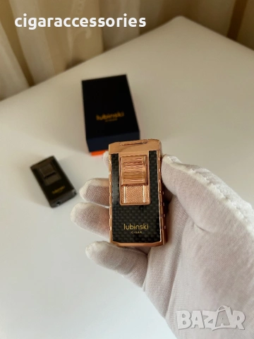 Запалка Lubinski с двоен джет пламък и вграден пънч за пури, снимка 7 - Запалки - 52812874