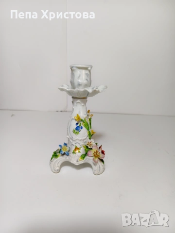 Свещник  от дрезденски порцелан