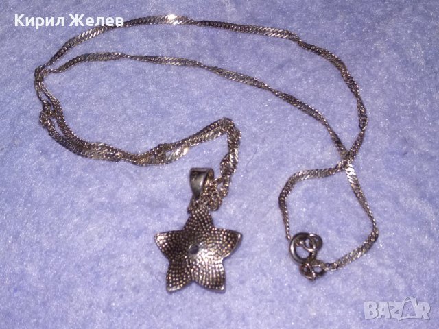 ИЗЯЩНО СРЕБЪРНО КОЛИЕ с ФЛОРАЛЕН СРЕБЪРЕН МЕДАЛЬОН СРЕБРО 925 с ЦИРКОН с БРИЛЯНТЕН ФАСЕТ 34381, снимка 14 - Колиета, медальони, синджири - 39471219