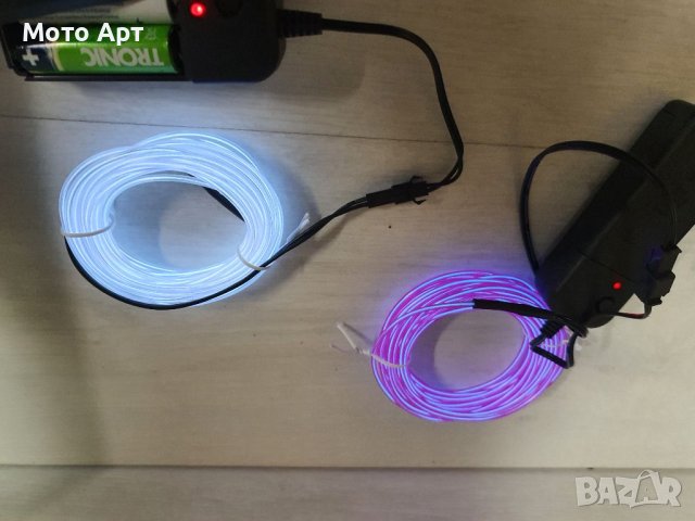 Светлинни Ленти на батерии - Подсветка за Кола, Мотор, Неон Надписи и Други, снимка 14 - Лед осветление - 40750390