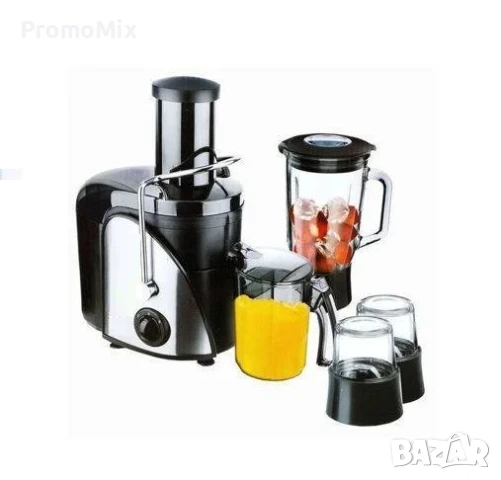 Многофункционален уред 5в1 Boma BM 6182 Блендер Фреш машина Сок Чопър Кафе мелачка, снимка 2 - Сокоизстисквачки и цитрус преси - 50615821