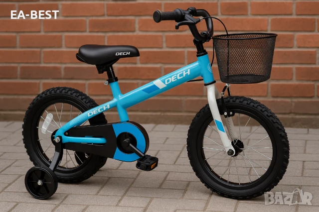 🚴‍♂️ Велосипед DECH 16” със стабилизиращи колела – Син 🌟
