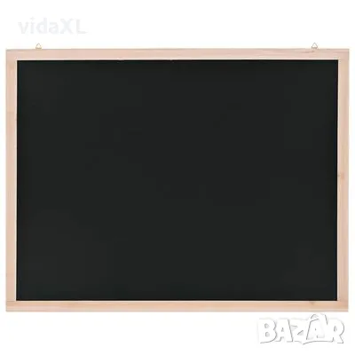 vidaXL Черна дъска за стена, кедрово дърво, 60x80 см(SKU:246429), снимка 3 - Други стоки за дома - 48678739