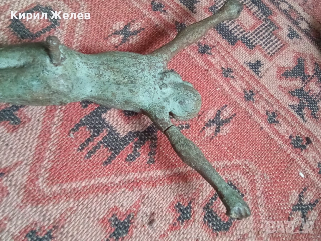 Стара метална фигура на Исус Христос 53662, снимка 7 - Други ценни предмети - 53392925