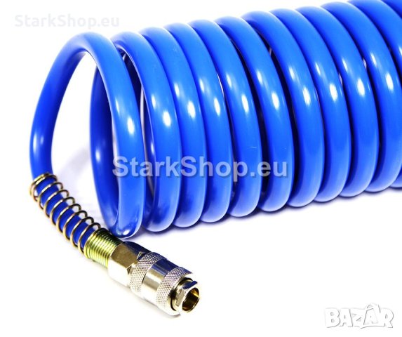 Спирален маркуч за въздух с бързи връзки 15 м / 6 х 8 мм Mar-Pol, снимка 3 - Други инструменти - 41669883