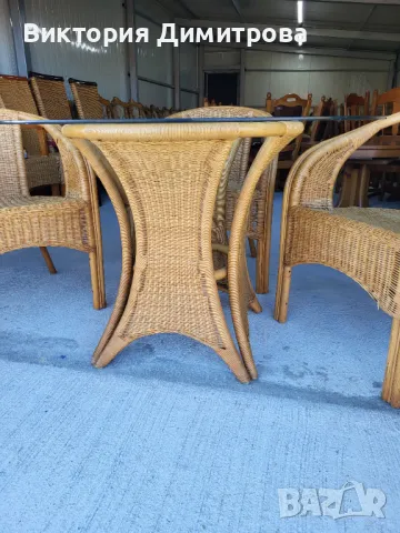 Комплект ратан, снимка 2 - Градински мебели, декорация  - 48008957