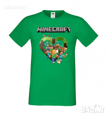 Мъжка тениска майнкрафт Minecraft 5,Minecraft,Игра,Забавление,подарък,Изненада,Рожден Ден., снимка 7 - Тениски - 36495159