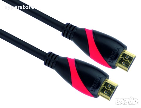 Кабел HDMI - HDMI 40м Ver:1.4 Ultra HD 4k2k Gold Plated VCom SS001223 Черен Cable HDMI M/HDMI M