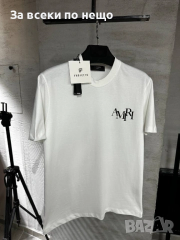 Amiri Мъжка Бяла Тениска👕Мъжка Блуза С Къс Ръкав В Бял Цвят Амири Код MensPoint24