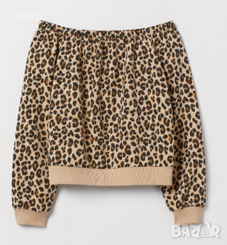 Блуза Леопардов Принт, снимка 3 - Блузи с дълъг ръкав и пуловери - 35985818
