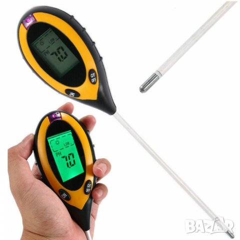 Уред за измерване на влажност, температура, светлина и PH на почвата / Влагомер за почва, снимка 7 - Други - 39557247