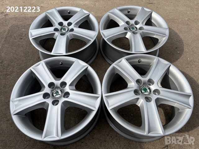 4 броя алуминиеви джанти за Skoda Praktik,Fabia,Roomster 16, снимка 2 - Гуми и джанти - 53871666