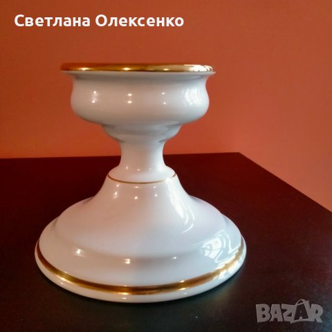 Стилен Порцеланов Свещник Gilde Gold Dekor Porcelain, снимка 3 - Колекции - 39487027