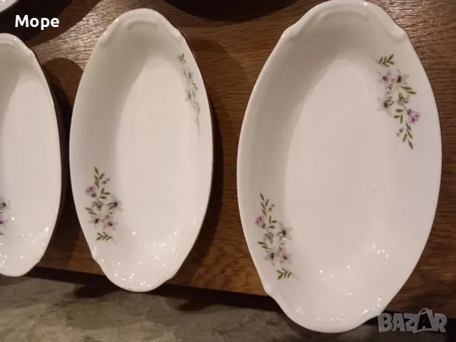 Елипсовидни порцеланови чинийки , снимка 2 - Сервизи - 48264052