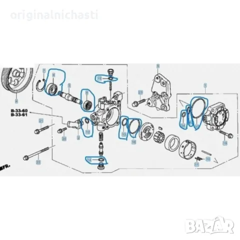 Ремонтен комплект хидравлична помпа ХОНДА ЦРВ 3 HONDA CR-V 3 56110RFWG01 56110-RFW-G01 OEM HONDA