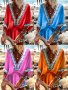 Дамски моден бохемски плажен гащеризон с европейски и американски щампи, 4цвята - 023, снимка 1 - Гащеризони - 41398601