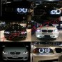 Лед Ангелски Очи БМВ BMW Е90 Е91 Led Angel Eyes Бели Жълти, снимка 8