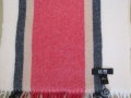 Фин шал 100% кашмир, райе бяло и  червено, Монголия, снимка 4