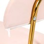 Козметичен стол - табуретка с облегалка 6001G 45/60 см-бяла/розова/черна, снимка 10