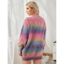 Плетен блузон дъга за зимата, снимка 2