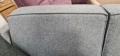 Сив диван от плат двойка с функция сън, снимка 3