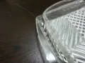 старо стъклено плато поднос с чинийки , снимка 4