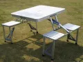 § Нови от ВНОСИТЕЛ Алуминиева сгъваема маса с 4 стола за пикник ,85x67x67 см тип куфар, снимка 10