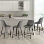 ПРОМОЦИЯ Бар столове с тапицерия от висококачествена PU кожа, к-т от 2бр C-U-BS-C0326GY, снимка 4