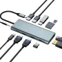 Нов 12 в 1 Мултифункционален USB C Хъб, 12 порта, Поддържа HDMI/DP, снимка 6