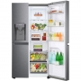Хладилник с фризер LG GSLV30DSXM , 634 l, F , No Frost , Инокс, снимка 1 - Хладилници - 36083793