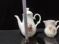 Стар български порцелан чайник и латиера , снимка 3