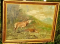 Стара маслена картина Елен,Сърни,победител,подпис. , снимка 4
