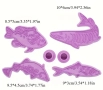 4 бр резци резец печат риби риба релефни за украса декорация торта фондан сладки и форма форми, снимка 6