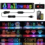 LED дисплей с матричен панел, черен, USB зареждане,12*59.5 cm, снимка 4