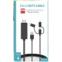 Onten 3в1 HDTV адаптерен кабел USB-C/micro-usb/lightning към HDMI/TV/Projector,IOS/ANDROID, снимка 2