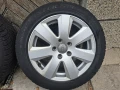 4бр. оригинални алуминиеви джанти 5х112 за Ауди А6, 16 цола със зимни гуми., снимка 5