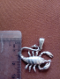 Сребърна висулка зодия Скорпион., снимка 1 - Колиета, медальони, синджири - 44724989