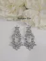 Обеци бели кристали Вивиян , снимка 2