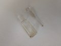 Винтидж прозрачна стъклена бутилка  ,шишенце за парфюм със стъклена запушалка, снимка 2