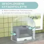 Котешка тоалетна PawHut с капак, 2 изхода, снимка 3
