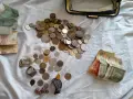 Монети, банкноти, пръстен, всичко , снимка 1