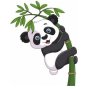 Панда на Бамбук малък самозалепващ стикер лепенка за стена мебел детска стая и др