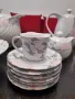 Голям ретро порцеланов сервиз за хранене, чай и кафе, снимка 9