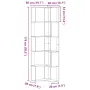 vidaXL Ъглова етажерка 5 нива старо дърво 50x50x179 см инженерно дърво, снимка 9