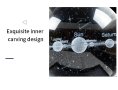 LED Светеща кристална топка/лампа,3D сензорна-Вселена,Планетарна Галактика,Слънце, снимка 4