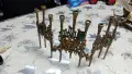 бронзов свещник Менора с тюркоаз, снимка 10