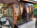 Ветроупорни завеси PVC прозрачен винил кристал найлон навеси барбекюта тенти сенници , снимка 11