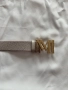 Musette дамски кожен колан S – 85 см, мръснобял, снимка 1