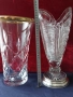 Авторски Кристални вази и кана със сребърен обков,среро 900/чаша,кана/, снимка 2
